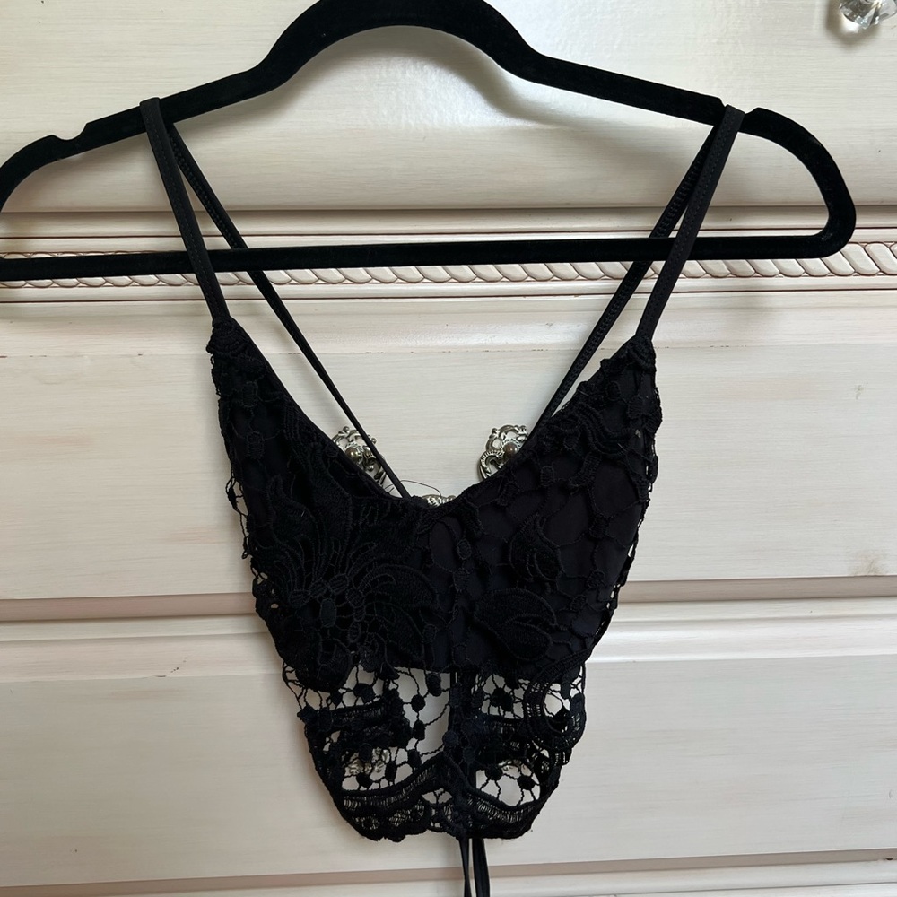 Black Mesh Tank Top